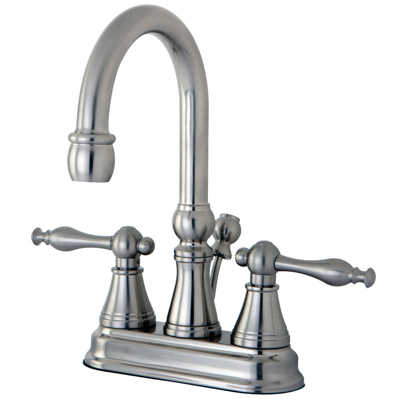 Kingston Brass KS2618NL 4 in. Centerset Bathroom Faucet, Brushed Nickel - BNGBath