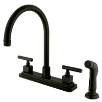 Thumbnail for Kingston Brass KS8795CQL Claremont Centerset Kitchen Faucet, Oil Rubbed Bronze - BNGBath