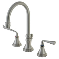 Thumbnail for Kingston Brass KS2988ZL 8 in. Widespread Bathroom Faucet, Brushed Nickel - BNGBath