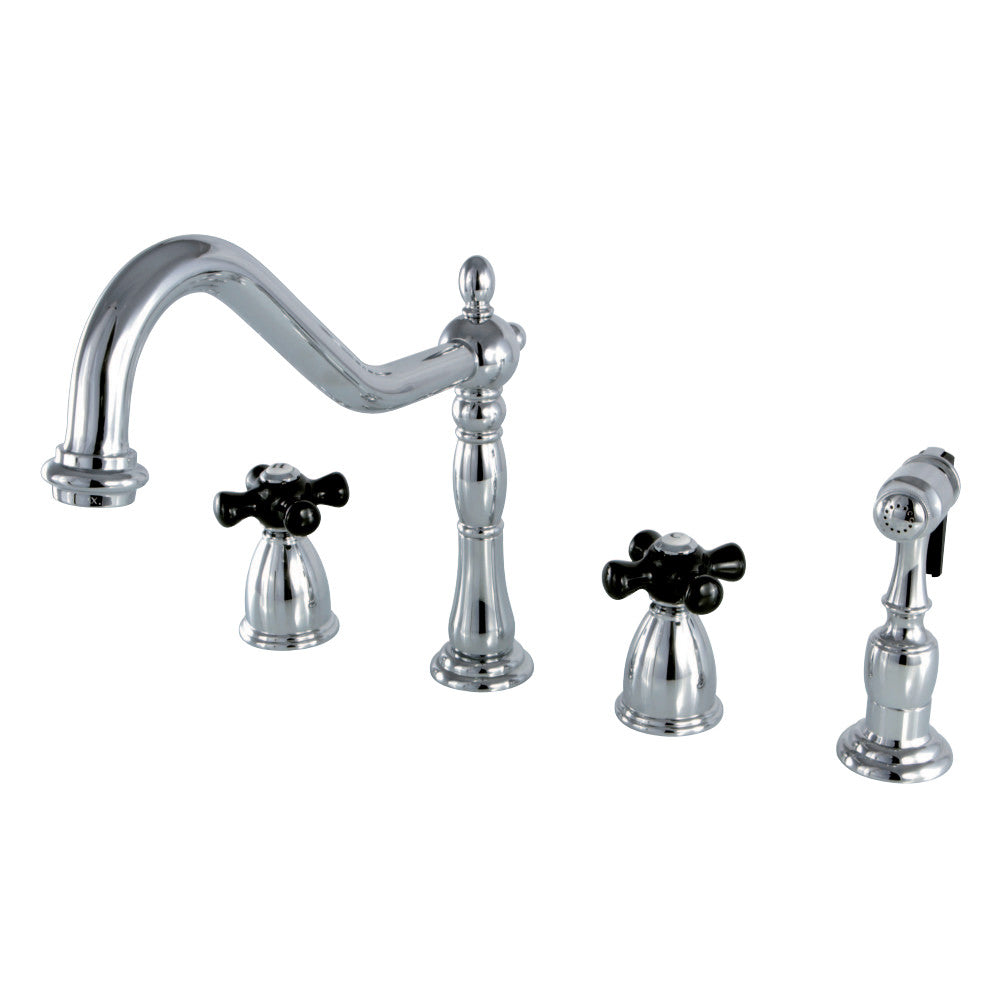 Kingston Brass KB1791PKXBS Widespread Kitchen Faucet, Polished Chrome - BNGBath
