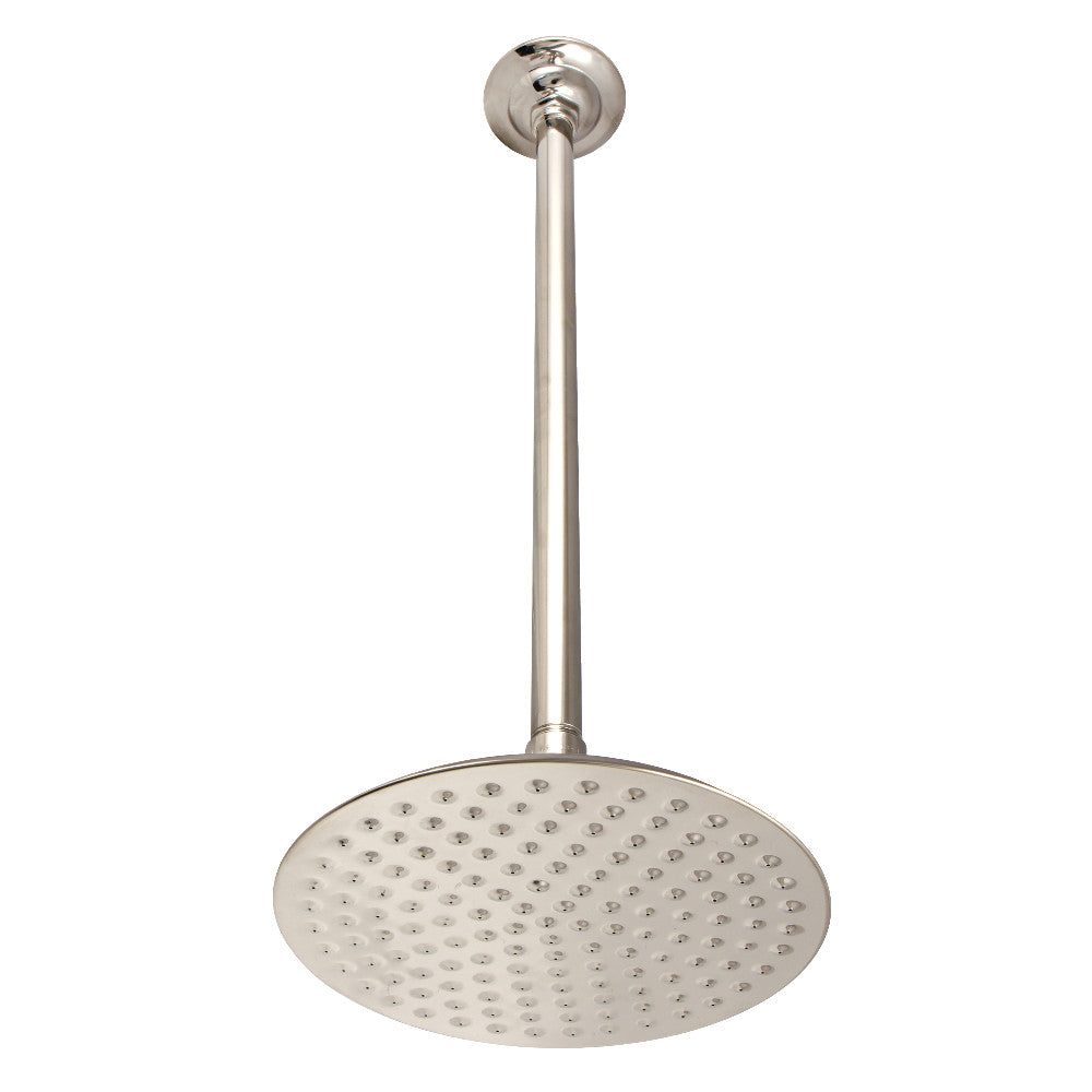 Kingston Brass K236K26 Trimscape 7-3/4 Inch Showerhead with 17 in. Ceiling Mount Shower Arm, Polished Nickel - BNGBath