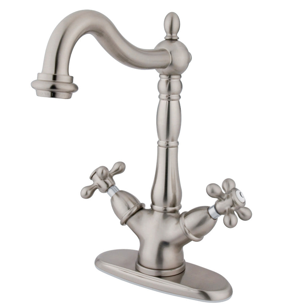 Kingston Brass KS1498AX Vessel Sink Faucet, Brushed Nickel - BNGBath