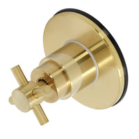 Thumbnail for Kingston Brass KS3037DX Concord 3-Way Diverter Valve with Trim Kit, Brushed Brass - BNGBath