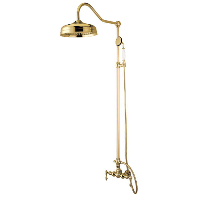Kingston Brass CCK6172 Vintage Rain Drop Shower System, Polished Brass - BNGBath