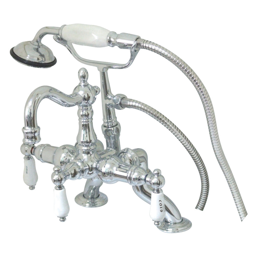 Kingston Brass CC2010T1 Vintage Clawfoot Tub Faucet with Hand Shower, Polished Chrome - BNGBath