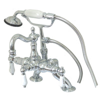 Thumbnail for Kingston Brass CC2010T1 Vintage Clawfoot Tub Faucet with Hand Shower, Polished Chrome - BNGBath