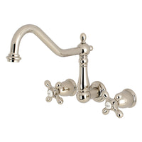 Thumbnail for Kingston Brass KS1286AX Wall Mount Kitchen Faucet, Polished Nickel - BNGBath