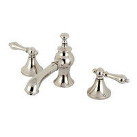 Thumbnail for Kingston Brass KC7066AL Vintage 8 in. Widespread Bathroom Faucet, Polished Nickel - BNGBath