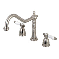 Thumbnail for Kingston Brass KB1798BPLLS Widespread Kitchen Faucet, Brushed Nickel - BNGBath