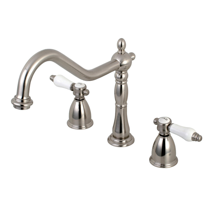 Kingston Brass KB1798BPLLS Widespread Kitchen Faucet, Brushed Nickel - BNGBath