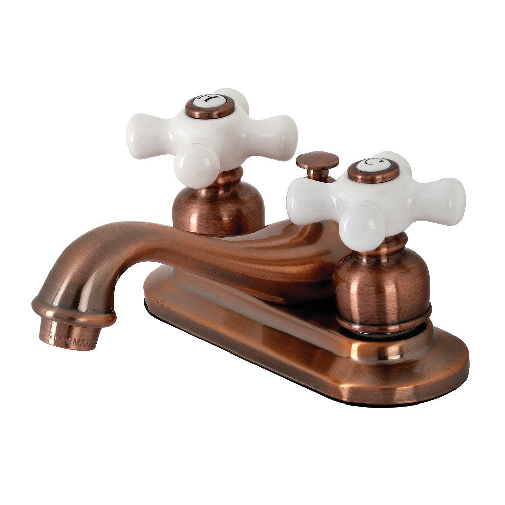 Kingston Brass KB606PX Restoration 4 in. Centerset Bathroom Faucet, Antique Copper - BNGBath