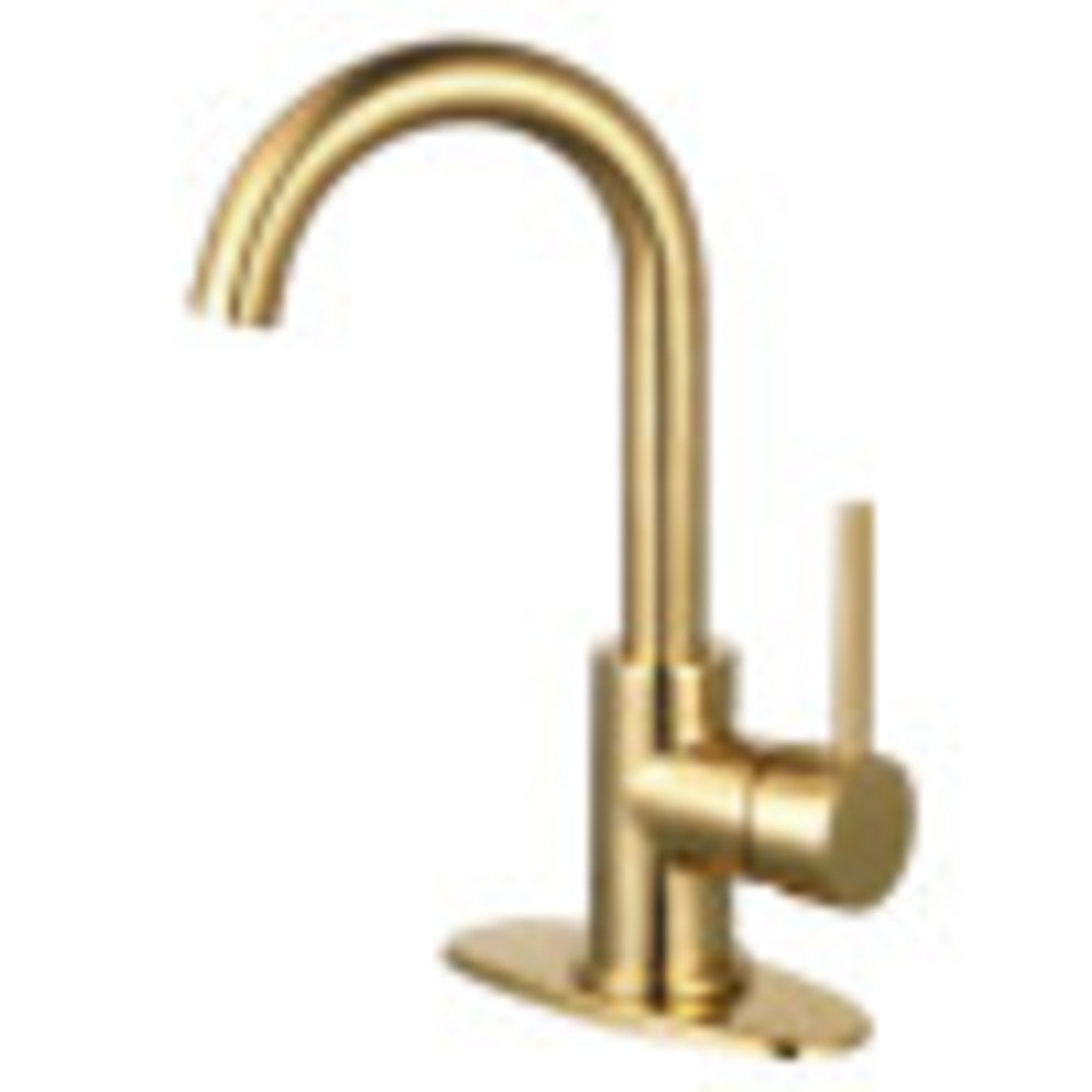 Fauceture LS8433DL Concord Single-Handle Bathroom Faucet with Push Pop-Up, Brushed Brass - BNGBath