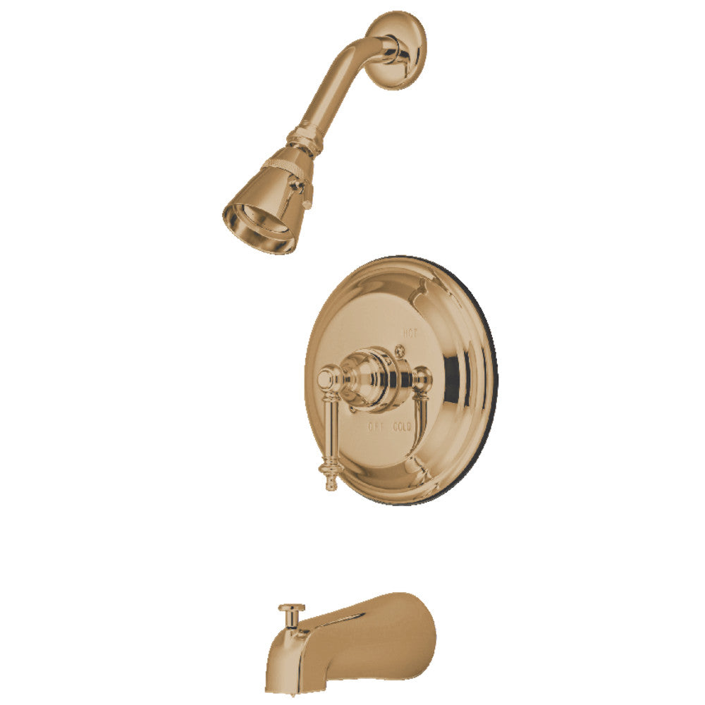 Kingston Brass KB2632TL Tub and Shower Faucet, Polished Brass - BNGBath