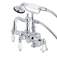 Thumbnail for Kingston Brass CC6016T1 Vintage Clawfoot Tub Faucet with Hand Shower, Polished Chrome - BNGBath