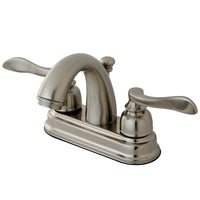 Thumbnail for Kingston Brass KB8618NFL 4 in. Centerset Bathroom Faucet, Brushed Nickel - BNGBath