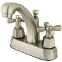 Thumbnail for Kingston Brass KS4618HX 4 in. Centerset Bathroom Faucet, Brushed Nickel - BNGBath