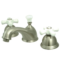 Thumbnail for Kingston Brass KS3968PX 8 in. Widespread Bathroom Faucet, Brushed Nickel - BNGBath
