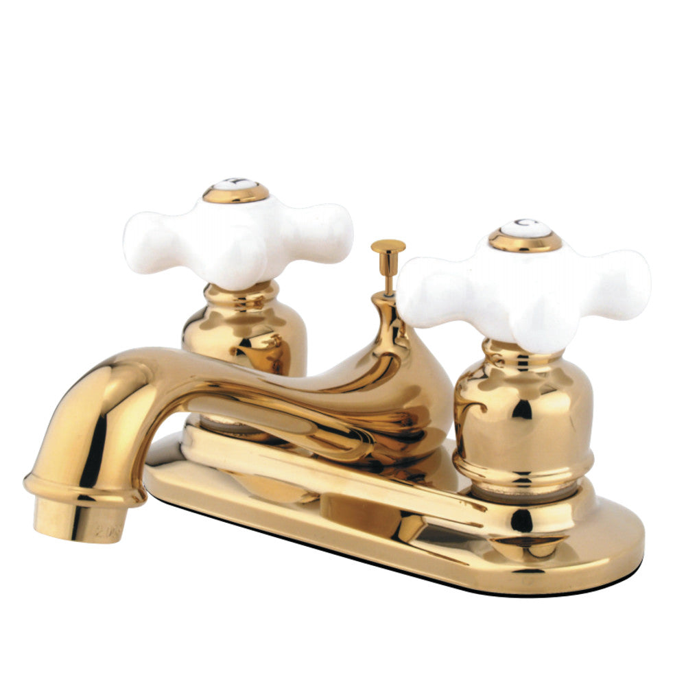 Kingston Brass KB602PX Restoration 4 in. Centerset Bathroom Faucet, Polished Brass - BNGBath