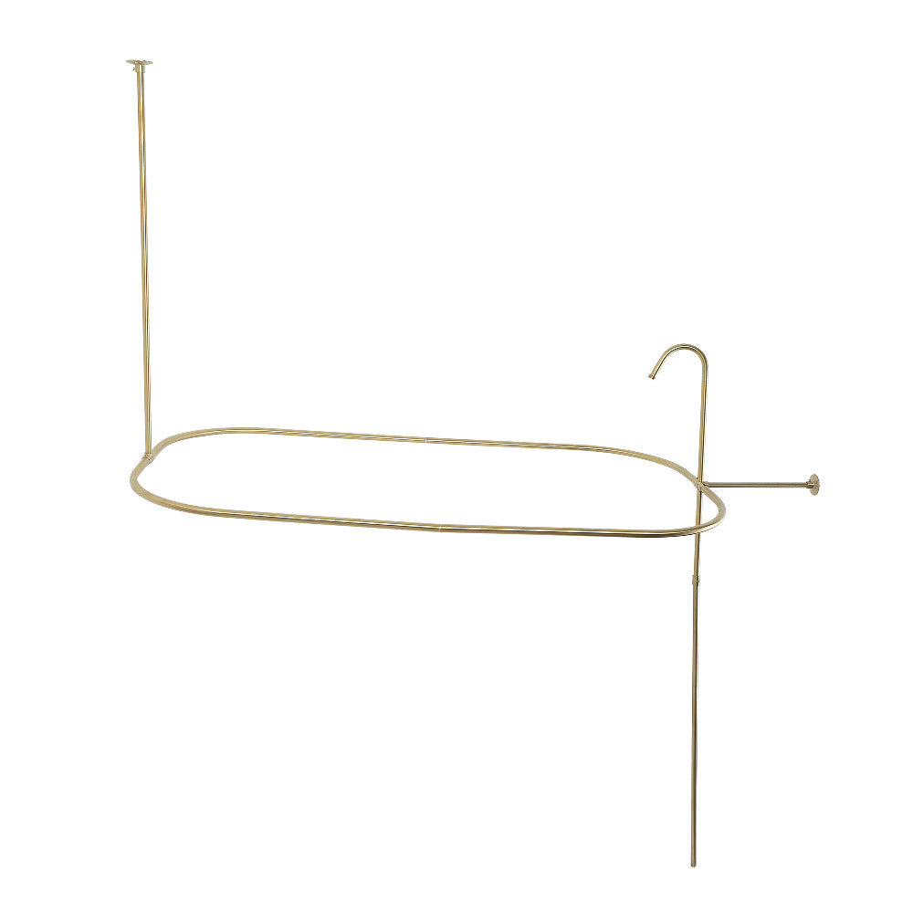 Kingston Brass ABT1040-7 Oval Shower Riser with Enclosure, Brushed Brass - BNGBath