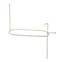 Thumbnail for Kingston Brass ABT1040-7 Oval Shower Riser with Enclosure, Brushed Brass - BNGBath