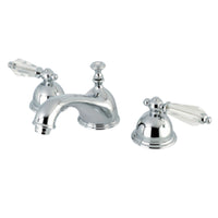 Thumbnail for Kingston Brass KS3961WLL Wilshire Widespread Bathroom Faucet with Brass Pop-Up, Polished Chrome - BNGBath