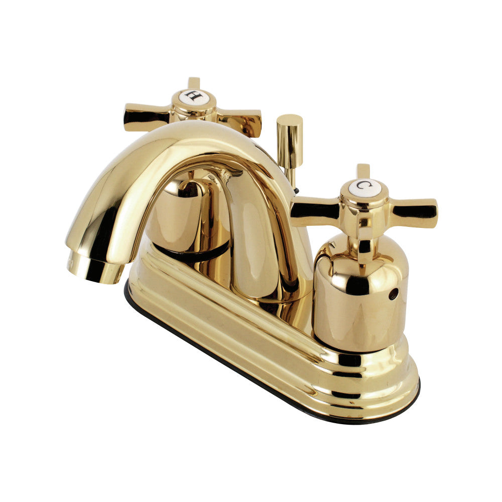 Kingston Brass KB8612ZX 4 in. Centerset Bathroom Faucet, Polished Brass - BNGBath