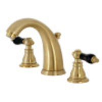 Thumbnail for Kingston Brass KB987AKLSB Duchess Widespread Bathroom Faucet with Plastic Pop-Up, Brushed Brass - BNGBath