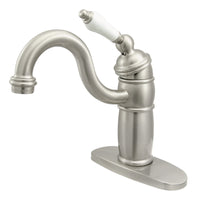 Thumbnail for Kingston Brass KB1488PL Victorian Single-Handle Monoblock Bar Faucet, Brushed Nickel - BNGBath