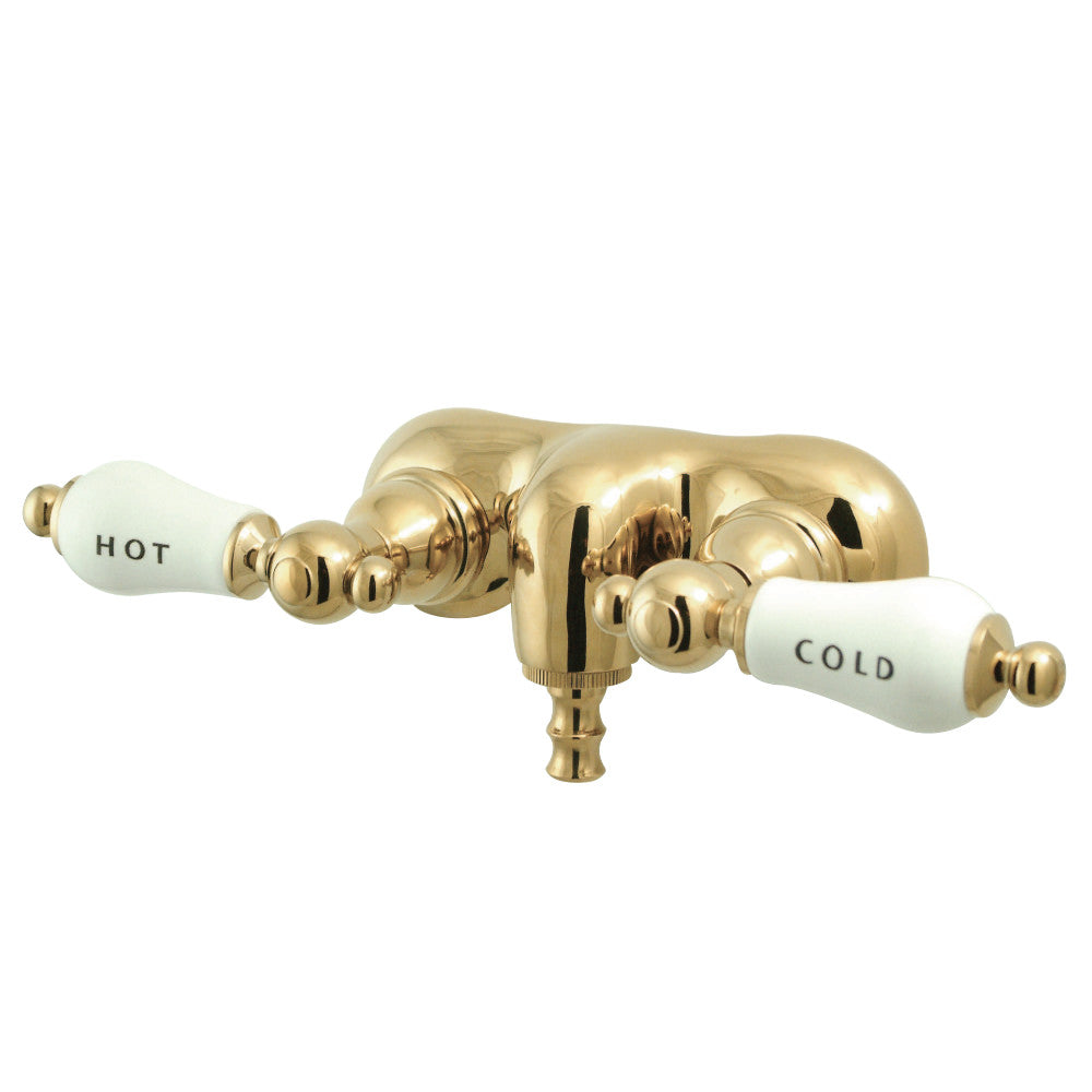Kingston Brass CC43T2 Vintage 3-3/8-Inch Wall Mount Tub Faucet, Polished Brass - BNGBath