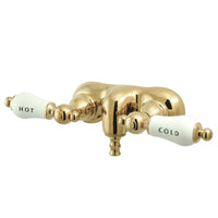Thumbnail for Kingston Brass CC43T2 Vintage 3-3/8-Inch Wall Mount Tub Faucet, Polished Brass - BNGBath