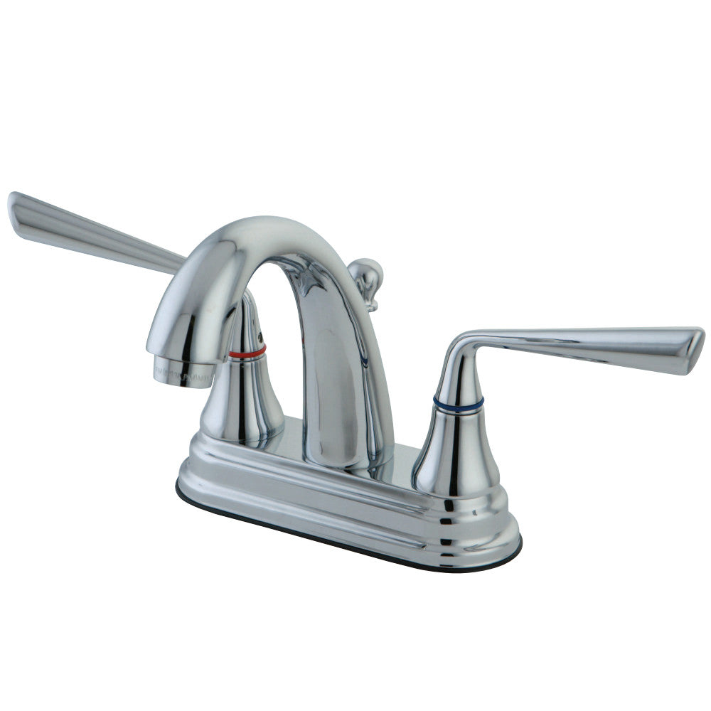 Kingston Brass KS7611ZL 4 in. Centerset Bathroom Faucet, Polished Chrome - BNGBath