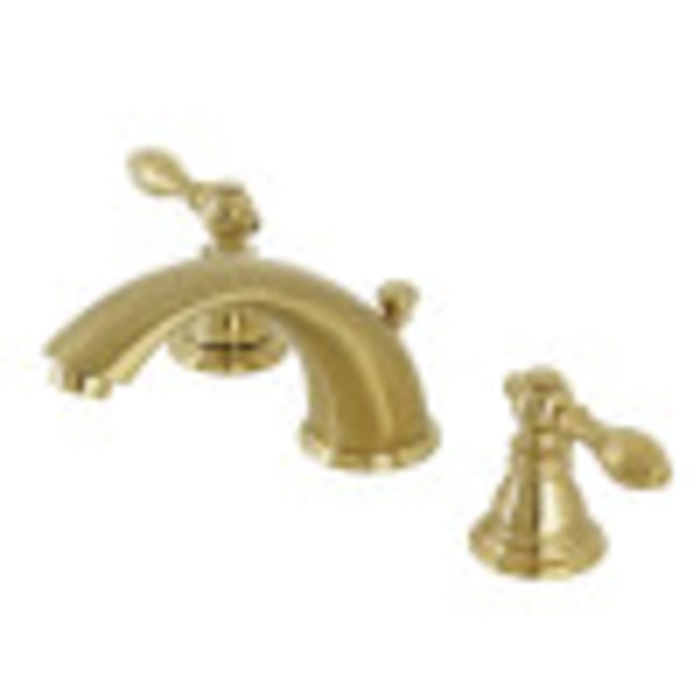 Kingston Brass KB967ACLSB American Classic Widespread Bathroom Faucet with Retail Pop-Up, Brushed Brass - BNGBath
