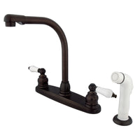 Thumbnail for Kingston Brass KB715 Victorian Centerset Kitchen Faucet, Oil Rubbed Bronze - BNGBath