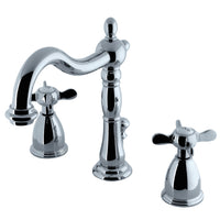 Thumbnail for Kingston Brass KB1971BEX Essex Widespread Bathroom Faucet with Plastic Pop-Up, Polished Chrome - BNGBath