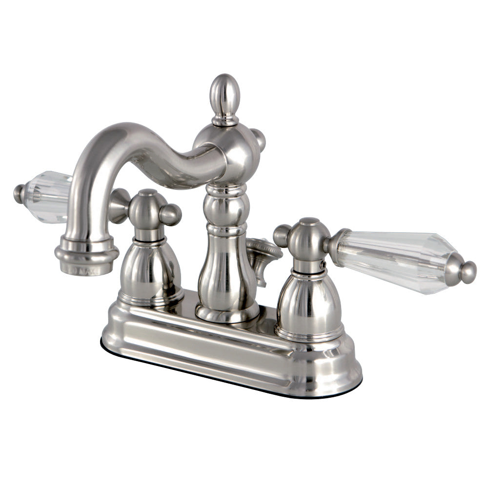 Kingston Brass KS1608WLL 4 in. Centerset Bathroom Faucet, Brushed Nickel - BNGBath