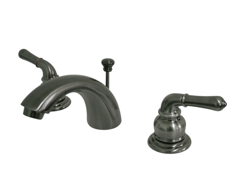 Kingston Brass KB953 Magellan Mini-Widespread Bathroom Faucet, Black Stainless - BNGBath