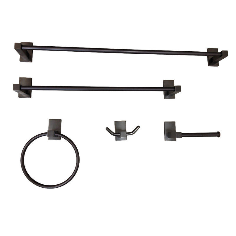 Kingston Brass BAHK8212478ORB Continental 5-Piece Bathroom Accessory Set, Oil Rubbed Bronze - BNGBath