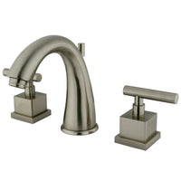 Thumbnail for Kingston Brass KS2968CQL 8 in. Widespread Bathroom Faucet, Brushed Nickel - BNGBath