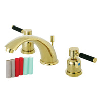 Thumbnail for Kingston Brass KB8962DKL 8 in. Widespread Bathroom Faucet, Polished Brass - BNGBath