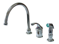 Thumbnail for Kingston Brass KB3811GLSP Widespread Kitchen Faucet, Polished Chrome - BNGBath