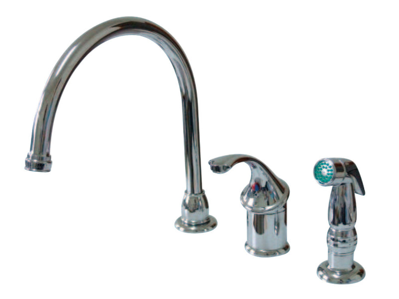 Kingston Brass KB3811GLSP Widespread Kitchen Faucet, Polished Chrome - BNGBath