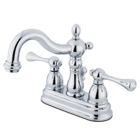 Thumbnail for Kingston Brass KB1601BL 4 in. Centerset Bathroom Faucet, Polished Chrome - BNGBath