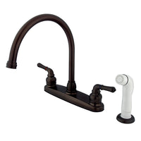 Thumbnail for Kingston Brass KB795 Magellan 8-Inch Centerset Kitchen Faucet, Oil Rubbed Bronze - BNGBath