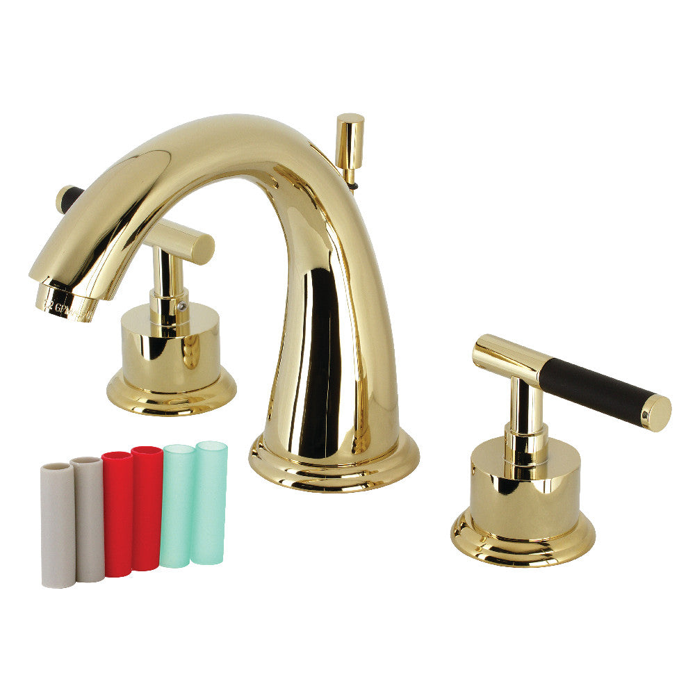 Kingston Brass KS2962CKL Kaiser Widespread Bathroom Faucet with Brass Pop-Up, Polished Brass - BNGBath