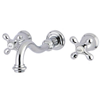 Thumbnail for Kingston Brass KS3021AX Restoration Two-Handle Wall Mount Tub Faucet, Polished Chrome - BNGBath