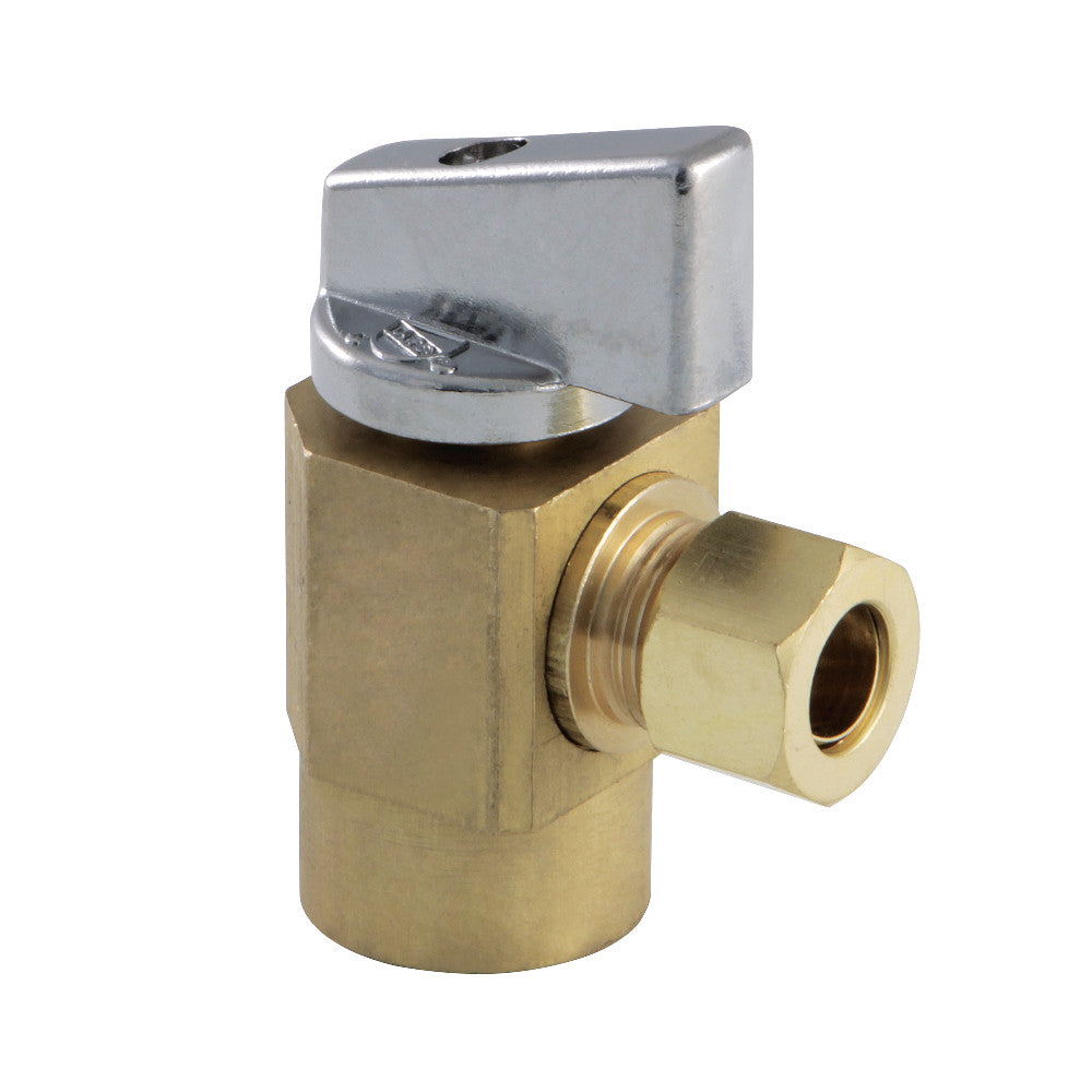 Kingston Brass KF43104CTL 1/2" FIP X 3/8" OD Comp Angle Stop Valve, Raw Brass - BNGBath