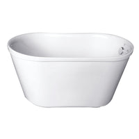 Thumbnail for Aqua Eden VTDE513026 51-Inch Acrylic Freestanding Tub with Drain, White - BNGBath