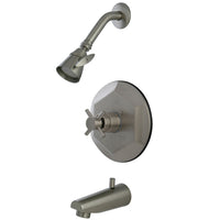 Thumbnail for Kingston Brass KB4638DX Tub and Shower Faucet, Brushed Nickel - BNGBath