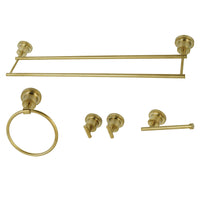 Thumbnail for Kingston Brass BAH8213478SB Concord 5-Piece Bathroom Accessory Sets, Brushed Brass - BNGBath
