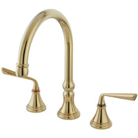 Thumbnail for Kingston Brass KS2792ZLLS Widespread Kitchen Faucet, Polished Brass - BNGBath